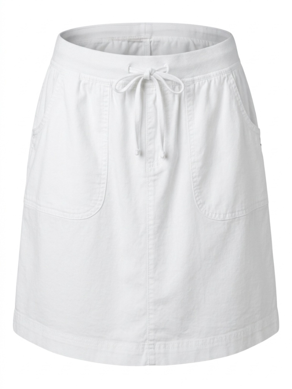 DASH White Skort Size Medium Elastic Waist Drawstring Pockets NWOT